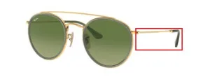 Original Ray-Ban RB3647N arms, colour 9122 · Gold