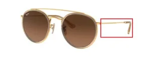Original Ray-Ban RB3647N arms, colour 9124 · Gold