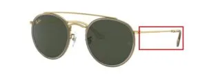 Original Ray-Ban RB3647N arms, colour 9210 · Gold shiny