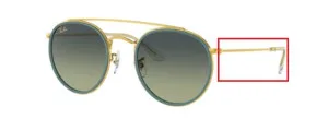 Original Ray-Ban RB3647N arms, colour 9235 · Legend gold