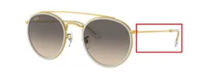 Original Ray-Ban RB3647N arms, colour 9236 · Legend gold