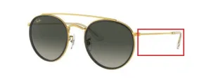 Original Ray-Ban RB3647N arms, colour 9238 · Legend gold