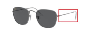 Original Ray-Ban RB3857 Frank arms, colour 004 · Gunmetal