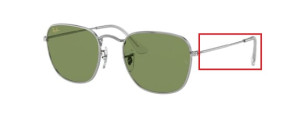 Original Ray-Ban RB3857 Frank arms, colour 9198 · Silver