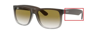 Original Ray-Ban RB4165 Justin arms, colour 854 · Rubber brown on gray
