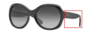 Original Ray-Ban RB4191 arms, colour 601 · Black