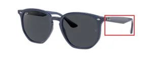 Original Ray-Ban RB4306 arms, colour 6576 · Blue