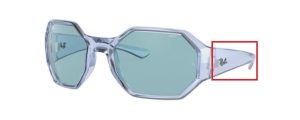 Original Ray-Ban RB4337 arms, colour 6542 · Blue light