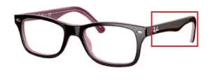 Original Ray-Ban RB5228 arms, colour 2126 · Brown/pink