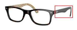 Original Ray-Ban RB5228 arms, colour 5057 · Top havana dark on beige texture