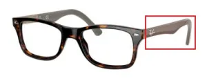 Original Ray-Ban RB5228 arms, colour 5545 · Havana
