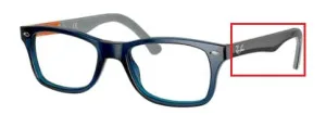 Original Ray-Ban RB5228 arms, colour 5547 · Blue