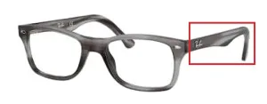 Original Ray-Ban RB5228 arms, colour 8055 · Striped gray