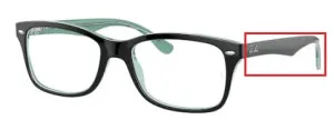 Original Ray-Ban RB5228 arms, colour 8121 · Black