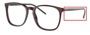 Original Ray-Ban RB5387 arms, colour 8139 · Clear violet
