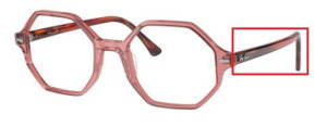 Original Ray-Ban RB5486 State Street arms, colour 8177 · Clear pink