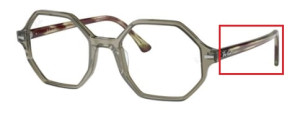 Original Ray-Ban RB5486 State Street arms, colour 8178 · Clear green