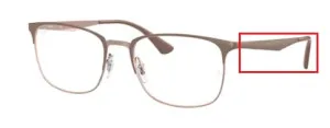 Original Ray-Ban RB6421 arms, colour 2973 · Cooper on top ligth brown