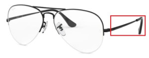 Original Ray-Ban RB6589 Aviator Gaze arms, colour 2509 · Black shiny