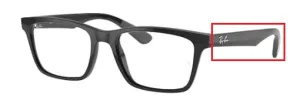 Original Ray-Ban RB7025 arms, colour 2000 · Black shiny