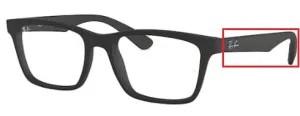 Original Ray-Ban RB7025 arms, colour 2077 · Black matte