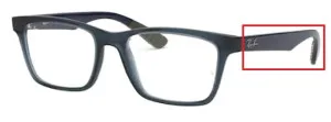 Original Ray-Ban RB7025 arms, colour 5796 · Trasparent blue dark