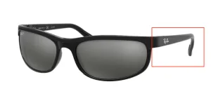 Original Ray-Ban RB2027 Predator 2 arms, colour 601 · Black