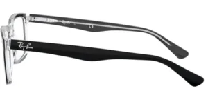 Original Ray-Ban RB5287 arms, colour 2034 · Top black on clear