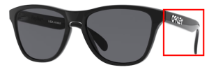 Original Oakley OO9006 Frogskins XS arms, colour 01 · Black polished