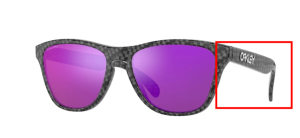 Original Oakley OO9006 Frogskins XS arms, colour 23 · Carbon fiber