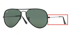 Original Ray-Ban RB3025JM arms, colour 002 · Black