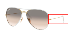 Original Ray-Ban RB3025JM arms, colour 146 · Gold shiny