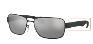 Original Ray-Ban RB3522 arms, colour 006 · Black matte