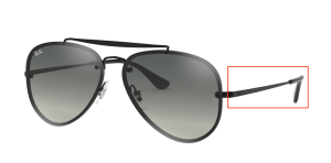 Original Ray-Ban RB3584N Blaze Aviator arms, colour 153 · Black
