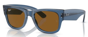 Ray-Ban 0840S MEGA WAYFARER, colour 668073 · Clear blue