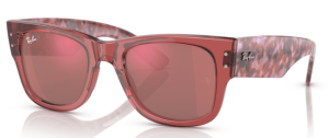 Ray-Ban 0840S MEGA WAYFARER, colour 66372K · Clear pink