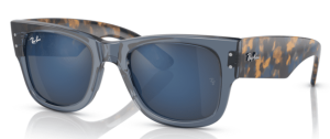 Ray-Ban 0840S MEGA WAYFARER, colour 6638O4 · Clear blue dark