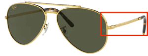 Original Ray-Ban RB3625 New Aviator arms, colour 9196 · Legend gold