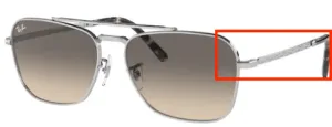 Original Ray-Ban RB3636 New Caravan arms, colour 003 · Silver