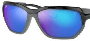 Original lenses Ray-Ban RB4366M Ferrari, colour 55 · Total blue mirror · plastic