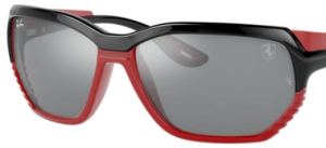 Original lenses Ray-Ban RB4366M Ferrari, colour 6G · Gray mirror silver · plastic