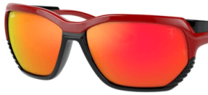 Original lenses Ray-Ban RB4366M Ferrari, colour 6Q · Red mirror · plastic