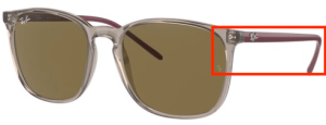 Original Ray-Ban RB4387 arms, colour 6572 · Clear gray