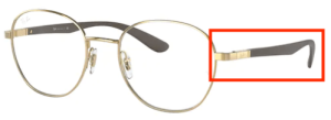 Original Ray-Ban RB6461 arms, colour 2500 · Gold