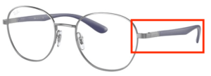 Original Ray-Ban RB6461 arms, colour 2502 · Gunmetal