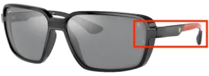Original Ray-Ban RB8360M arms, colour F661 · Black