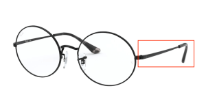 Original Ray-Ban RB1970V Oval arms, colour 2509 · Black shiny