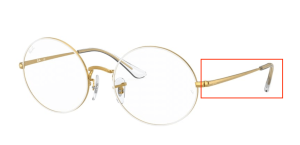Original Ray-Ban RB1970V Oval arms, colour 3104 · White on legend gold