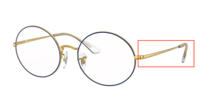 Original Ray-Ban RB1970V Oval arms, colour 3105 · Blue on legend gold