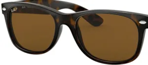 Original lenses Ray-Ban RB2132 New Wayfarer, colour 57 · Polarizaded brown